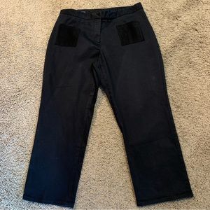 Land’s End Black Front Pocket Pants 16